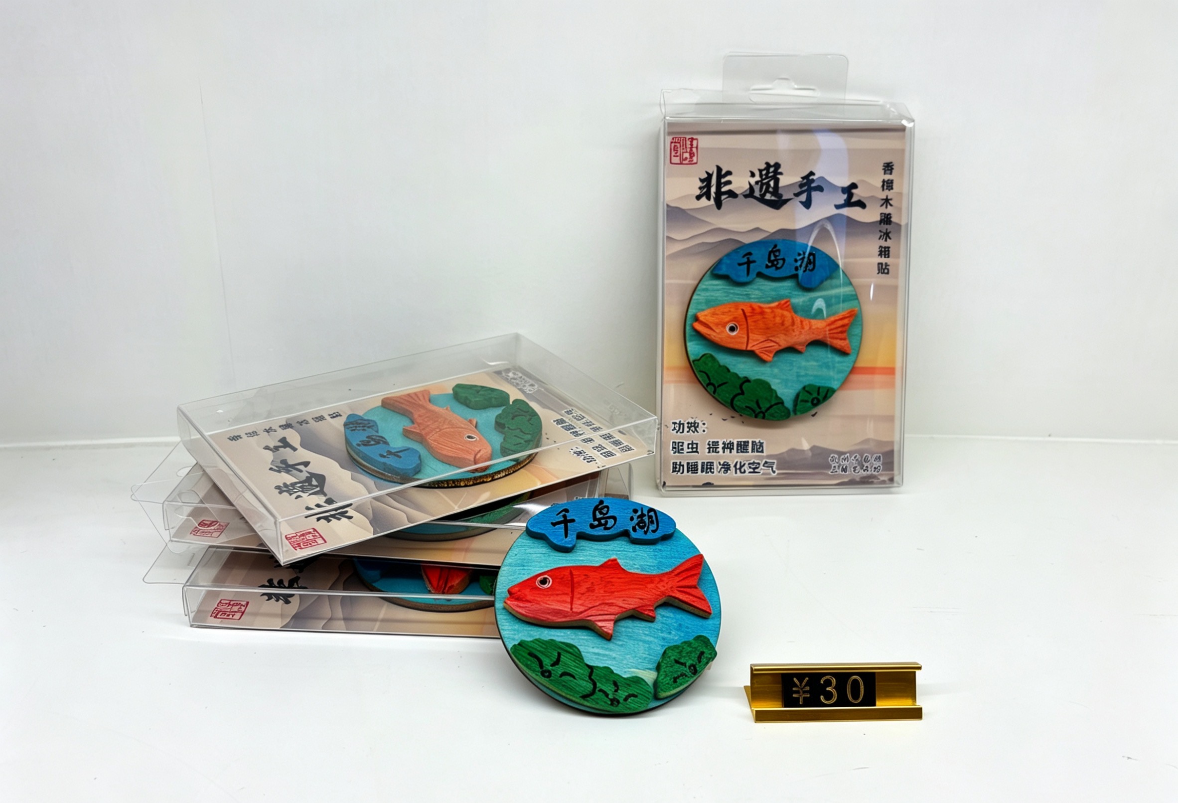 【青溪龙砚】彩色鱼冰箱贴（非遗手工）详情8